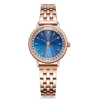 3ATM waterdicht Echt Diamond Quartz Watch Tempered Glazed