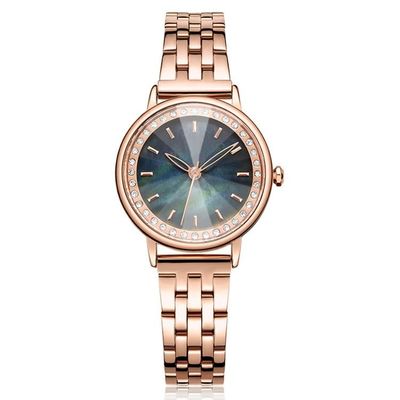 3ATM waterdicht Echt Diamond Quartz Watch Tempered Glazed