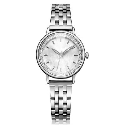 3ATM waterdicht Echt Diamond Quartz Watch Tempered Glazed