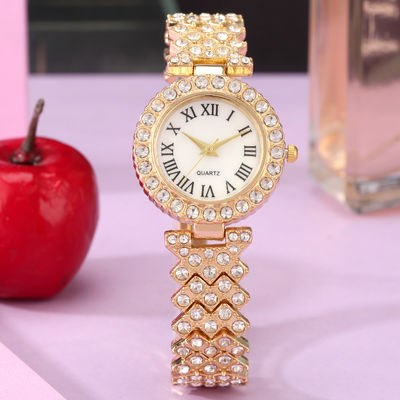 100g het Polshorloge van het vrouwenkwarts, OEM Diamond Bracelet Watch For Ladies