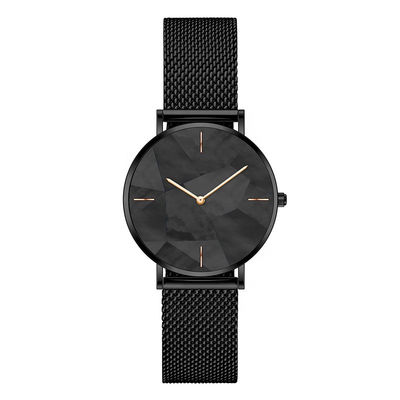 SS316L van het het Kwartsroestvrije staal van vrouwen Bestand het Horloge3atm Water