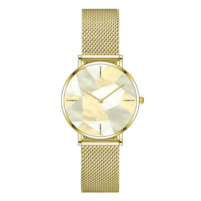 SS316L van het het Kwartsroestvrije staal van vrouwen Bestand het Horloge3atm Water