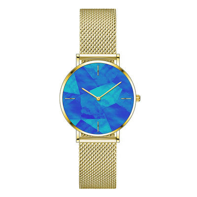 SS316L van het het Kwartsroestvrije staal van vrouwen Bestand het Horloge3atm Water