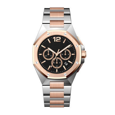 Rose Gold Quartz Battery Wristwatches 10Bar maakt JS25 Movt waterdicht