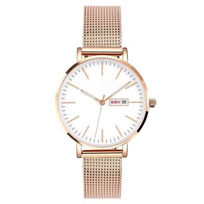 Rose Gold Women Quartz Wrist-Horloge 3BAR Waterbestendige 3Needles