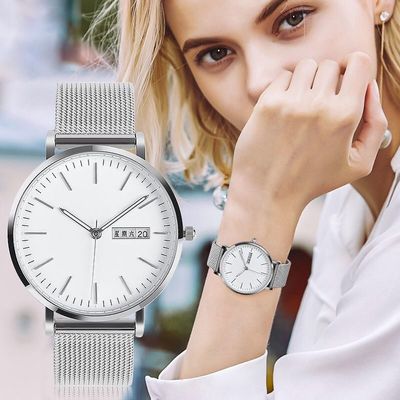Rose Gold Women Quartz Wrist-Horloge 3BAR Waterbestendige 3Needles