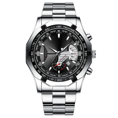Van het de Chronograafhorloge van mensen de Analoge van de het Roestvrije staalluxe Horloges van het Kwartsmovt