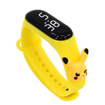 Van het de Armbandhorloge van het jonge geitjesbeeldverhaal Elektronisch Thermoplastisch het Silicone Rechthoekig Geval