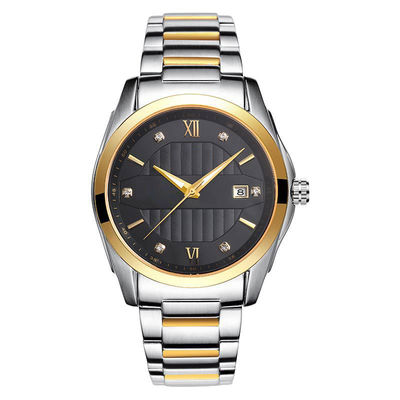 Riem de van bedrijfs automatische Mechanische Mensen van Diamond Studded Watch With Steel