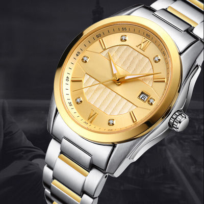 Riem de van bedrijfs automatische Mechanische Mensen van Diamond Studded Watch With Steel