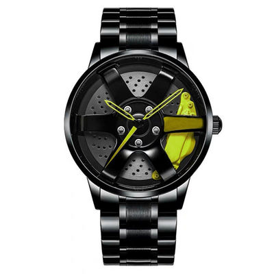 Van de de Legeringsriem van de rennende Mensen van het de Schijfhorloge van het Wielontwerp Holle het Kwartshorloge