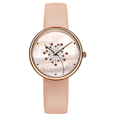 9mm het Kwartshorloge Sapphire Mineral Mirror van Diktedames 115mm Riem