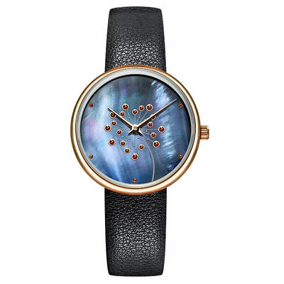 9mm het Kwartshorloge Sapphire Mineral Mirror van Diktedames 115mm Riem
