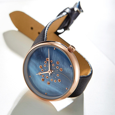 9mm het Kwartshorloge Sapphire Mineral Mirror van Diktedames 115mm Riem
