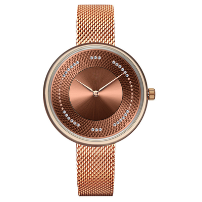 Diamond Encrusted Watch Chronograph Wrist 30m van kwartsvrouwen maakt waterdicht