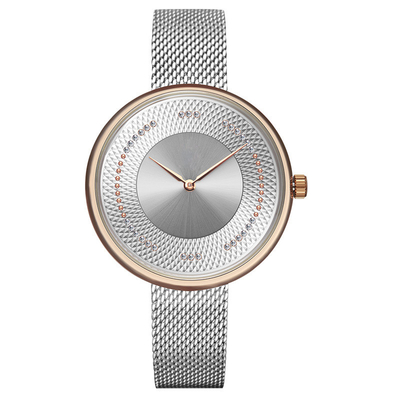 Diamond Encrusted Watch Chronograph Wrist 30m van kwartsvrouwen maakt waterdicht