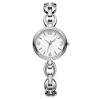Het Kwartspolshorloge Diamond Encrusted Jewelry Buckle van armbandvrouwen