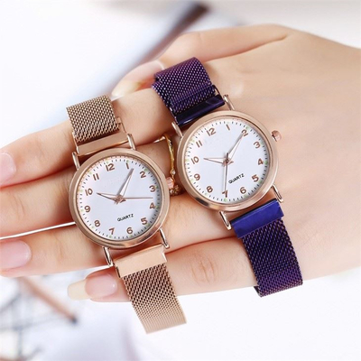 Milan Magnetic Strap Women Quartz-Horloge 29mm de Kroon van de Gevalduw