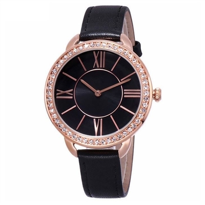 9.8mm de Bewegingsleer Encrusted van Wijzerplaatdiamond quartz watch 2035