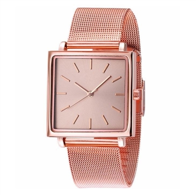 Horloge Modieus Eenvoudig Mesh Belt 32mm van de roestvrij staal het Vierkante Wijzerplaat Geval