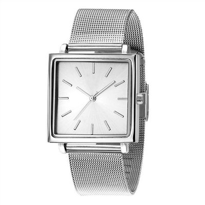 Horloge Modieus Eenvoudig Mesh Belt 32mm van de roestvrij staal het Vierkante Wijzerplaat Geval