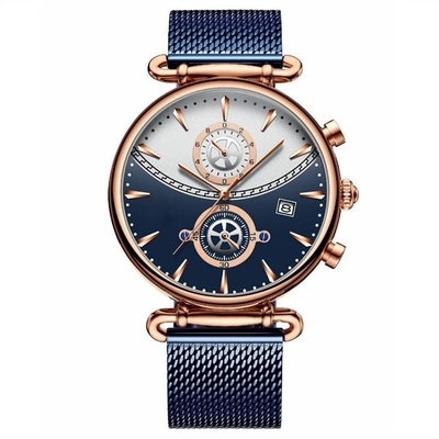 3ATM waterdichte van de het Horloge Harde Legering van het Kwartspaar de Datumtiming 12mm Shell