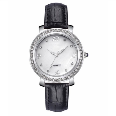 Zirconwijzerplaat Echt Diamond Quartz Watch 280mm Lengte ROHS voor Vrouwen