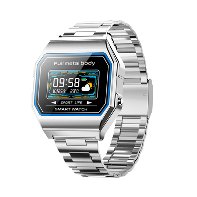 Kiest het Digitale Horloge Vierkante 0.96inch van de Mensen van de metaalband Aanrakings Analoog-numerieke Horloges uit