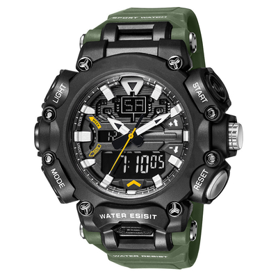 Het acrylhorloge van Spiegel Digitale Sporten 50 Meters maakt Chronograafpolshorloge waterdicht