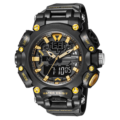 Het acrylhorloge van Spiegel Digitale Sporten 50 Meters maakt Chronograafpolshorloge waterdicht