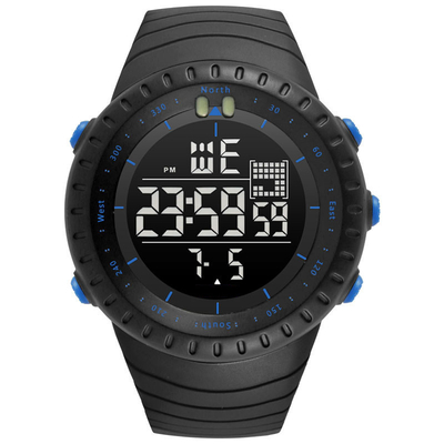 Het analoog-numerieke Chronos-Waterdichte Horloge van de Wijzerplaatsporten van het Sporthorloge Zwarte 50 Meters