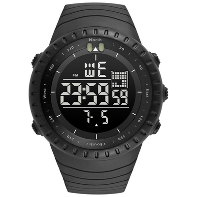 Het analoog-numerieke Chronos-Waterdichte Horloge van de Wijzerplaatsporten van het Sporthorloge Zwarte 50 Meters
