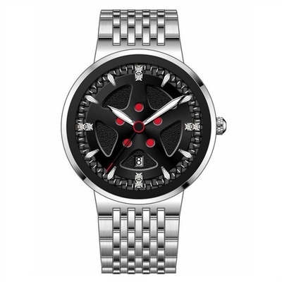Het waterdichte van de het Horloge Dunne Kalender van de Roestvrij staalchronograaf Automatische Mechanische Horloge