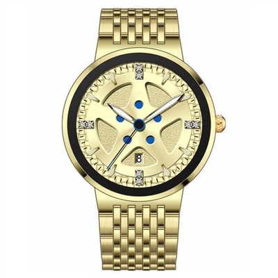 Het waterdichte van de het Horloge Dunne Kalender van de Roestvrij staalchronograaf Automatische Mechanische Horloge