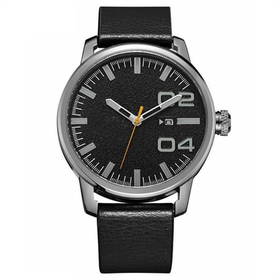 Van de het Leerriem van Pin Buckle Black Casual Watches van mensen Slijtvast het Kwartshorloge