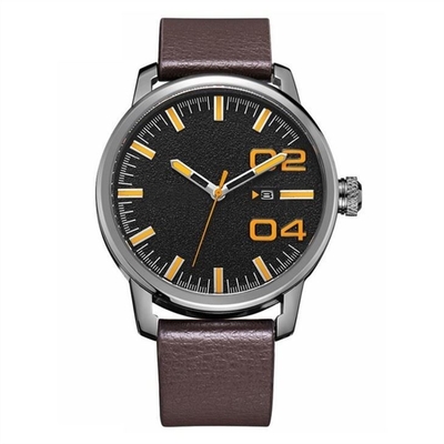 Van de het Leerriem van Pin Buckle Black Casual Watches van mensen Slijtvast het Kwartshorloge