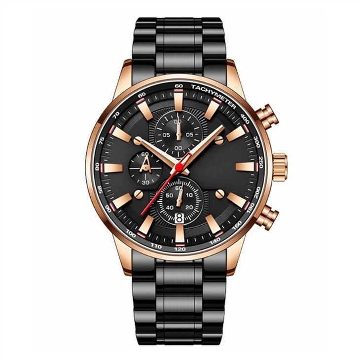Multifunctionele Horloges 30m van Sapphire Glass Mirror Men ' S het Waterdichte Horloge van Steelbandmensen