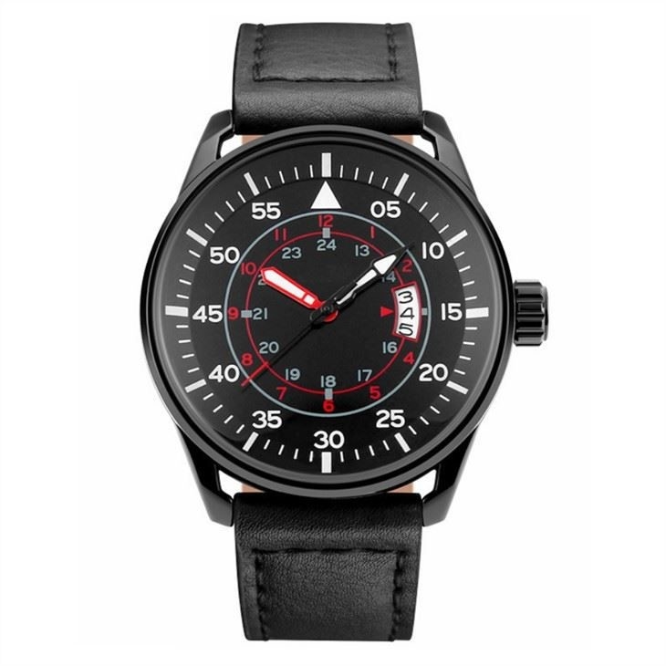 Van de Sporthorloges van de Mensen van de leerriem Toevallig van de het Kwartsbeweging Minimalistisch de Sportenhorloge