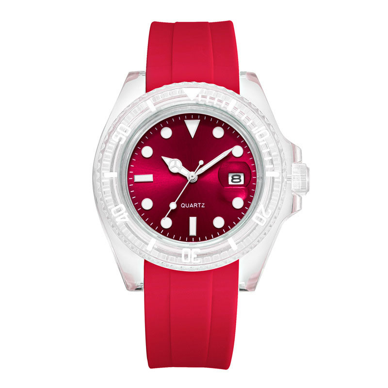 Rond roestvrijstalen quartz horloge met kleuren wijzerplaat 95g gewicht